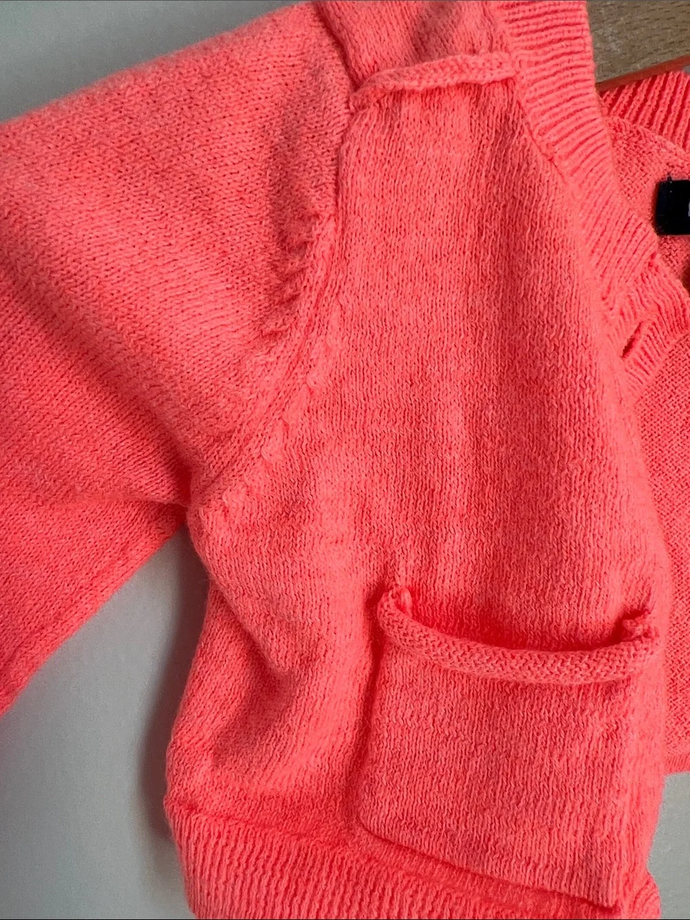GAP | Baby Neon Coral Knit Cardigan Jacket Size 0-3 Months